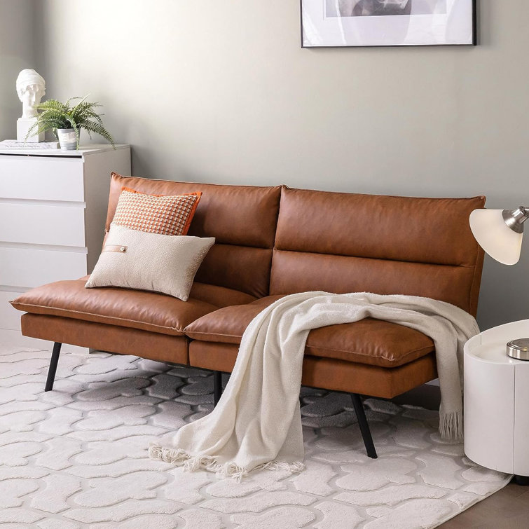 Wayfair faux deals leather futon